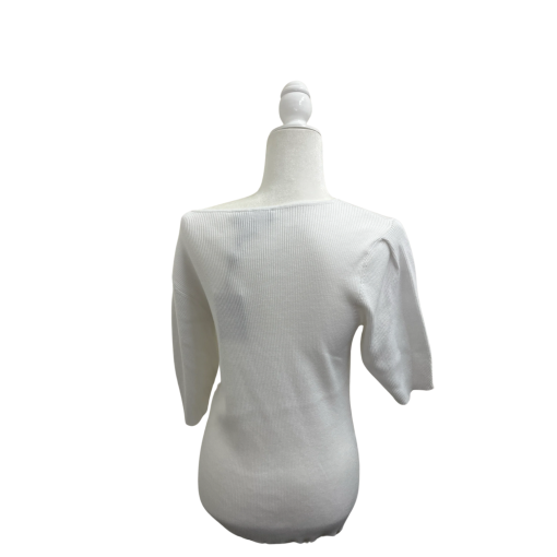 DKNY White Twist Sweater Top XS - Women's Knitwear - Image 2