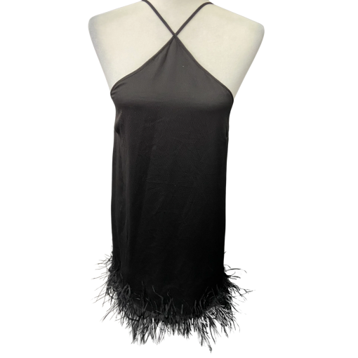 Michael Kors Black Feather Mini Dress - Petite/Small - Party Dress