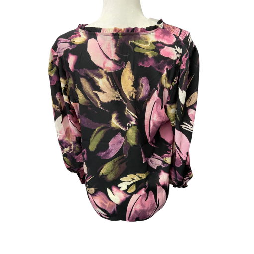 Zac&Rachel Floral Blouse, Pink/Black, Size M, Women's Tops - Image 2