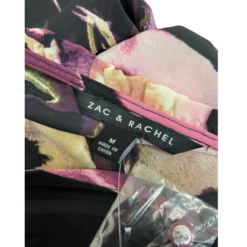 Zac&Rachel Floral Blouse, Pink/Black, Size M, Women's Tops - Image 3