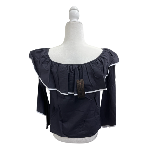 MaxSport Navy Ruffle Blouse XS - Women's Tops & Shirts - Image 2