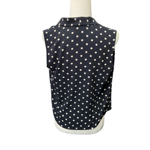 Tommy Hilfiger Black Polka Dot Sleeveless Top - No Size - Blouse - Image 2