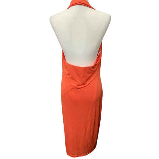 B-Darlin Orange Halter Dress XL | Cocktail Party Dress - Image 2