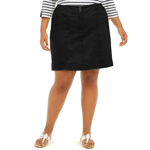 Karen Scott Plus Size Black Skirt - Women's Mini Skirt 18W