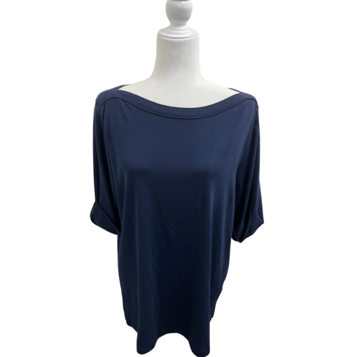 Karen Scott Navy Boat Neck Top - XL - Women's Shirts