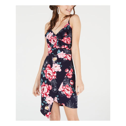 CRAVE FAME Navy Floral Mini Dress XXS - Cocktail Dresses