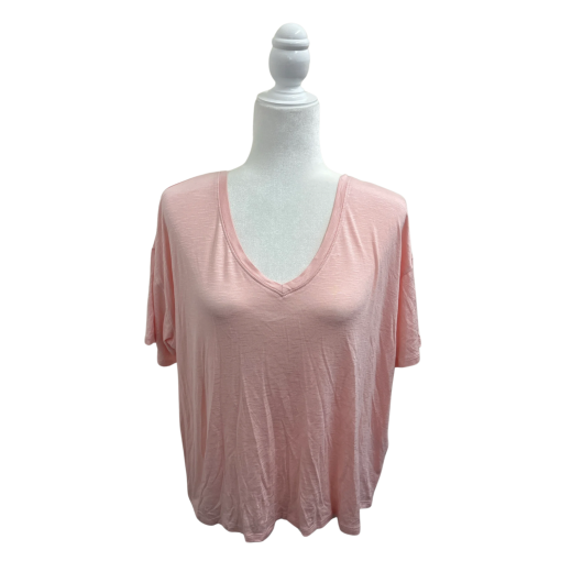 Style & Co Pink V-Neck T-Shirt - Size L - Women's Top