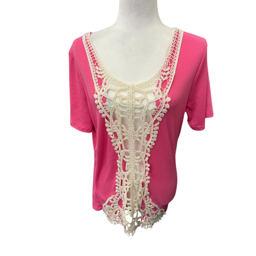 Zeagoo Pink Lace Top - Size [Size] - Women's Blouse - Fashion