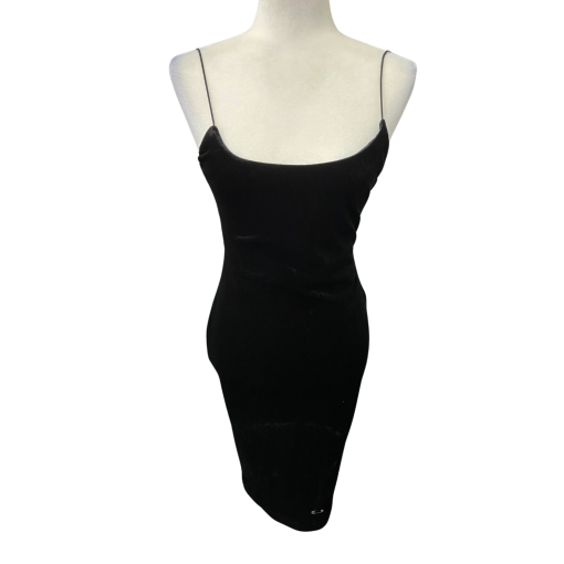 B-Darlin Black Velvet Mini Dress Size 7 - Cocktail Dress