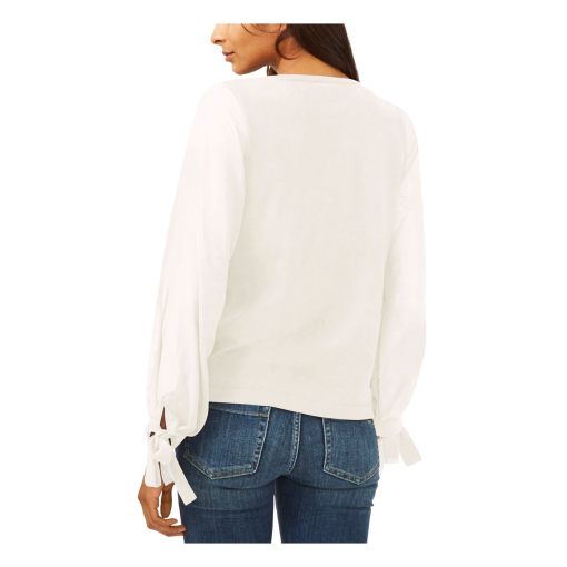 CeCe Ivory Tie Sleeve Sweater - Large - Women's Pullover Top - Image 2