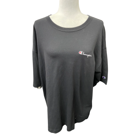 Champion Black T-Shirt Large - Women's Crew Neck Tee