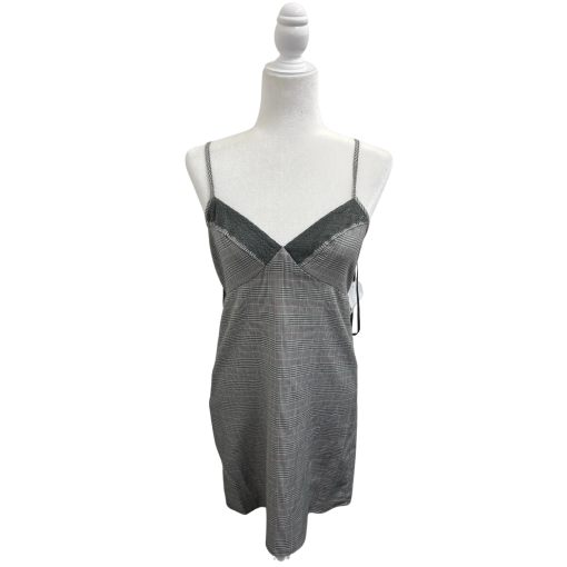 Kingston Grey Plaid Slip Dress Medium - Women's Mini Dress