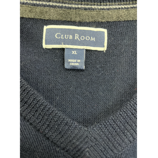 Club Room Navy V-Neck Sweater - XL - Men's Knitwear - Image 3