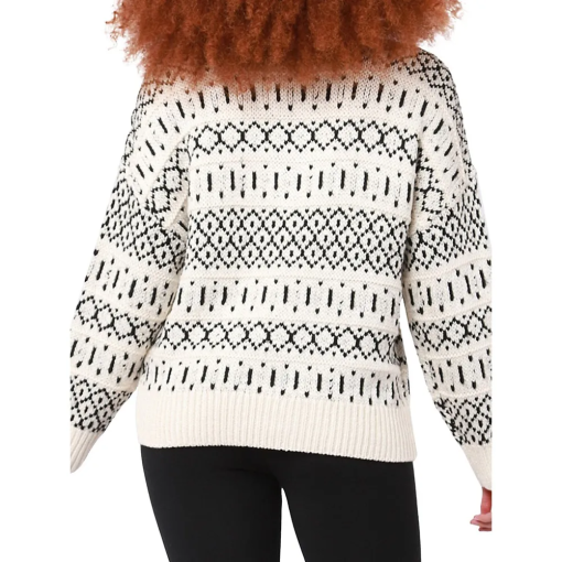 Black Tape Cream/Black Cable Knit Sweater - Small - Women's Sweater - Image 2