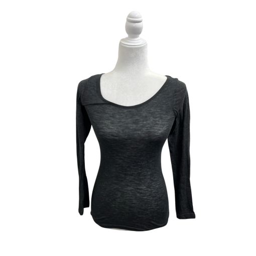 VICTORIA Charcoal Long Sleeve Top - Small - Women's Shirt