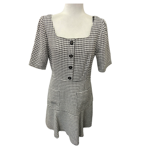 Nicole Miller Houndstooth Dress Black/White Size 12 Women's Clothing