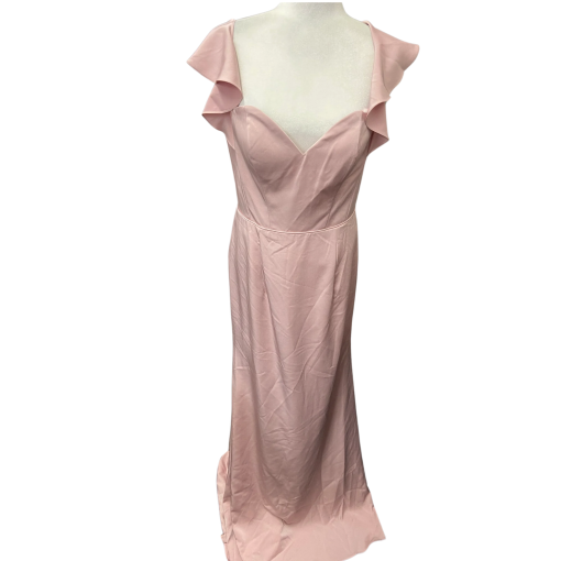 Simply Pink Ruffle Maxi Dress Size 12 - Bridesmaid Dress