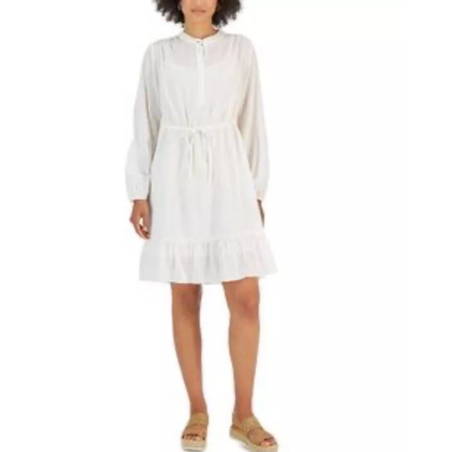 Style & Co White Ruffle Hem Dress - Women's XXL - Casual Dress