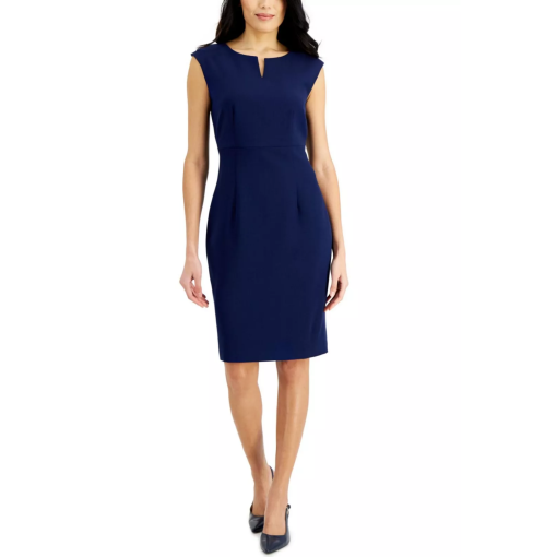 Kasper Petite Navy Sheath Dress - Work Dresses - Size 10P