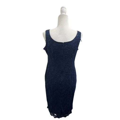 Alex Evenings Navy Lace Cocktail Dress Petite 8P - Party Dress - Image 2