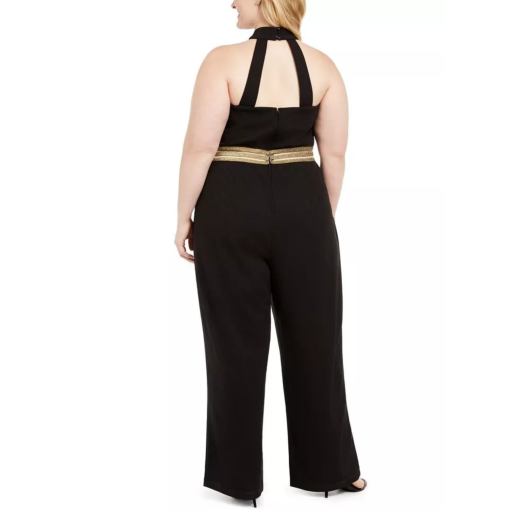 TEEZE ME Black Jumpsuit Plus Size 20 Halter Party Outfit - Image 2