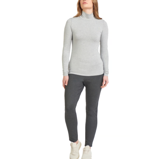 Black Tape Gray Turtleneck Top - XS - Women's Tops