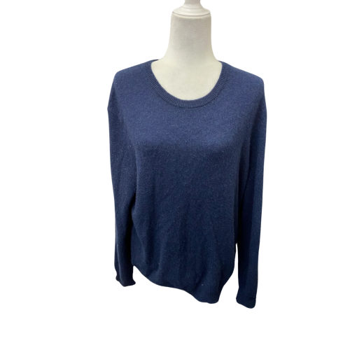 Cashmere Club Navy Sweater Large - Women's Knitwear