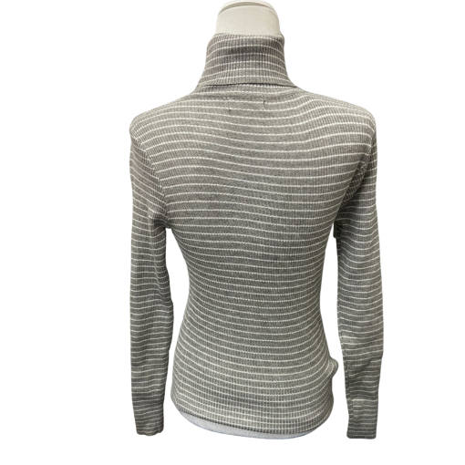 YUNA Gray Striped Turtleneck Sweater - One Size - Women's Tops - Image 2