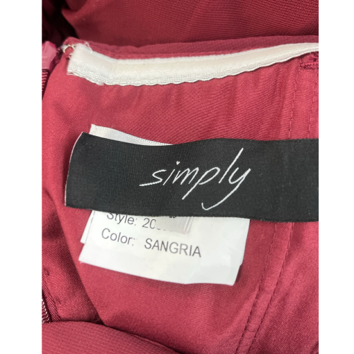 Simply Dresses Burgundy Strapless Gown Size 6 - Formal Dress - Image 3