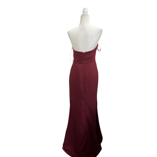 Simply Dresses Burgundy Strapless Gown Size 6 - Formal Dress - Image 2