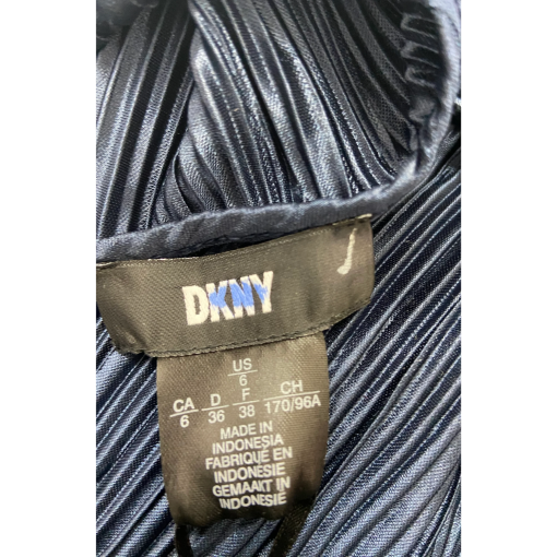 DKNY Navy/White Pleated Dress Size 6 - Cocktail Dress - Image 3