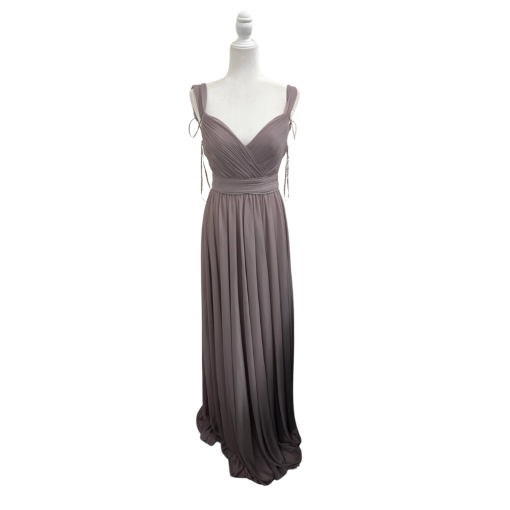 Simply Dresses Taupe Maxi Dress Size 4 - Bridesmaid Dress