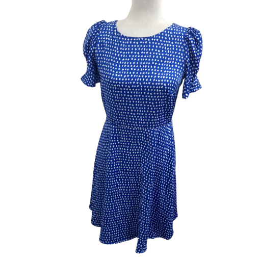 DKNY Blue Dot Print Dress Size 6P - Women's Mini Dress