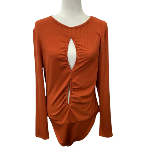 Royalty By Maluma Rust Bodysuit XL - Women's Tops