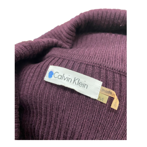 Calvin Klein Plum Sweater Dress Medium - Women's Dress - Image 3