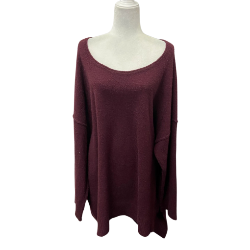 DEX Burgundy Oversized Sweater 3X - Women's Knitwear