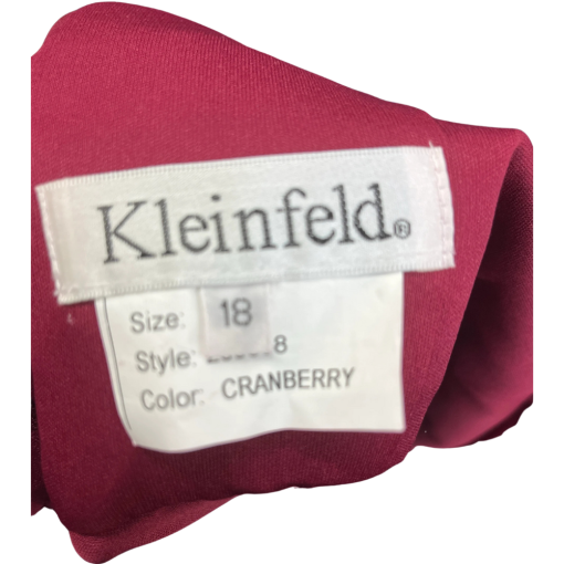 Kleinfeld Burgundy Maxi Dress Size 18 - Bridesmaid Dress - Image 3