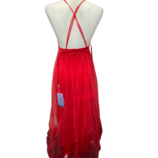 Rated PG Red Lace Maxi Dress Size 0 - Formal Wear - Image 2