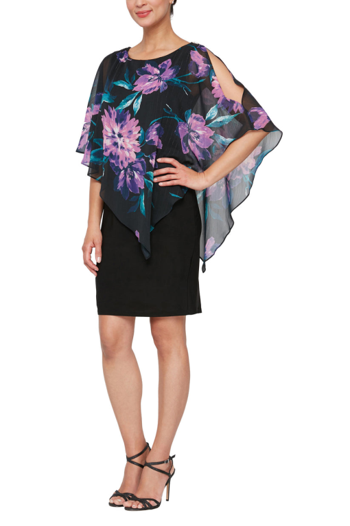 IGNITE SL Black Floral Dress Size 8 - Cocktail Dress