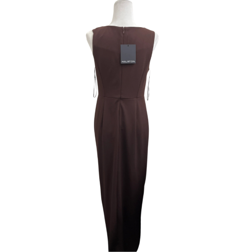 HALSTON Brown Bow Front Maxi Dress - No Size - Formal Dress - Image 2