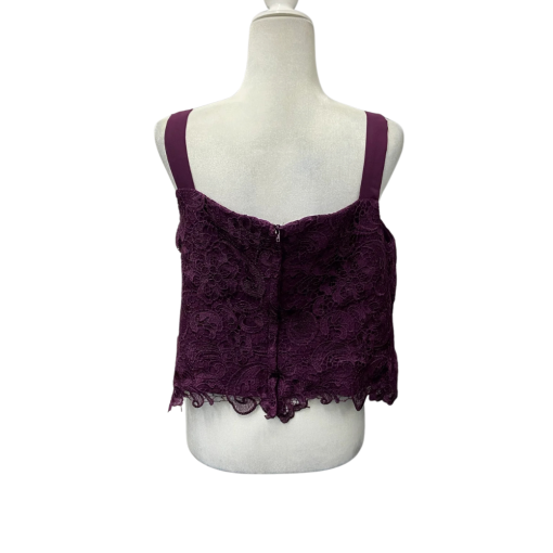 Noufany Purple Lace Tank Top - Women's Top - No Size - Party Wear - Image 2