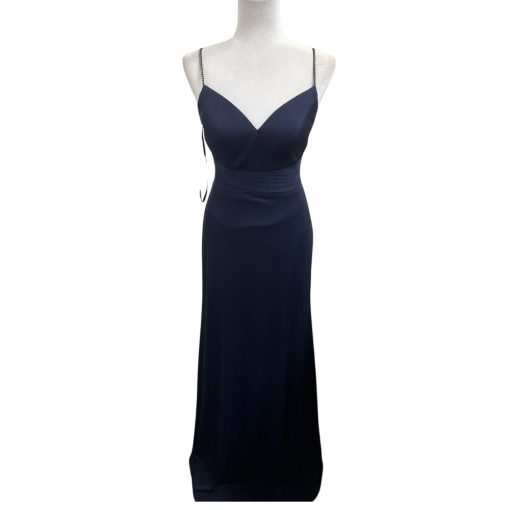 Kleinfeld Navy Maxi Dress Size 2 - Formal Evening Gown