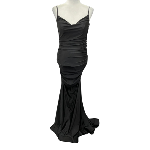 B-Darlin Black Cowl Neck Maxi Dress Size 3/4 - Formal Gown