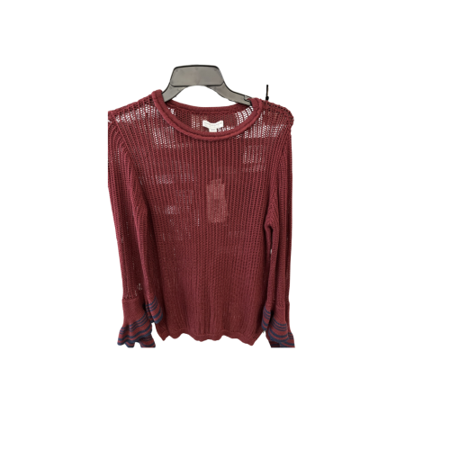 Katherine Barclay Burgundy Knit Sweater - Size M - Women's Top