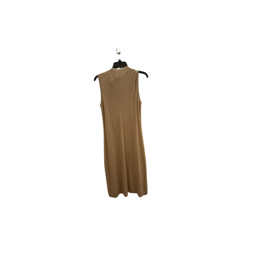 Anne Klein Camel Knit Dress XS | Sleeveless Midi Dress - Image 2