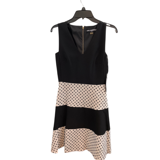 Karl Lagerfeld Black Polka Dot Cocktail Dress Size 0 - Party Dress