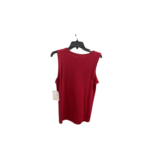 Karen Scott Red Tank Top Plus Size Sleeveless Shirt - Image 2