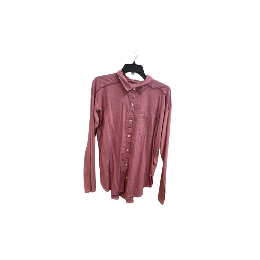 Dusty Rose Button Down Shirt - Women's Top - Size S