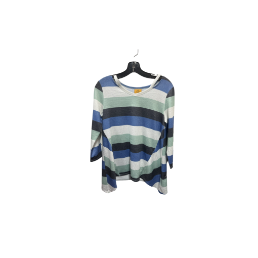 Ruby Rd Blue Stripe Top XS Women's Shirts & Blouses