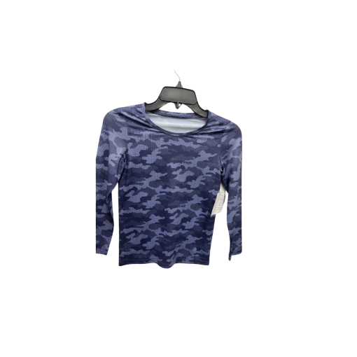 Blue Camo Long Sleeve Athletic Shirt - Size M - Activewear